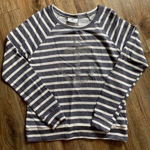 Disney Cruise Line Navy and White Striped Shirt